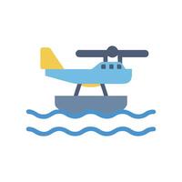 Adventurous Sea Plane Icon for Travel vector