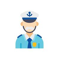 Charming Ship Captain Icon for Nautical Fun vector