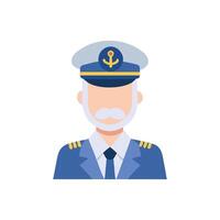 Nautical Ship Captain Icon for Maritime Adventures vector