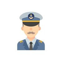 Stylish Ship Captain Icon for Sea Adventures vector