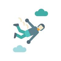 Dynamic Skydiving Icon for Thrill Seekers vector