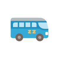 Charming Sleeper Bus Icon for Comfortable Travels vector