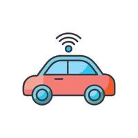 Modern Smart Car Icon for Efficient Commuting vector