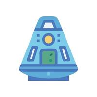 Creative Space Capsule Icon for Future Technology vector