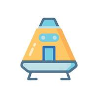 Unique Space Capsule Icon for Galactic Adventures vector