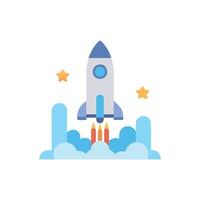 Exciting Space Rocket Launch Icon for Missions vector