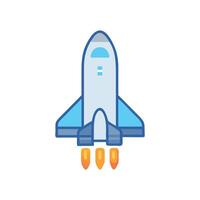 Futuristic Space Shuttle Icon for Galactic Missions vector