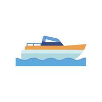 Adventurous Speedboat Icon for Water Racing vector