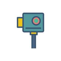 Modern Speed Camera Icon for Urban Monitoring vector
