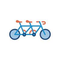 Creative Tandem Bicycle Icon for Scenic Routes vector