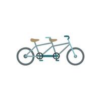 Dynamic Tandem Bicycle Icon for Family Adventures vector