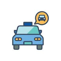 Creative Taxi Hailing Icon for Efficient Travel vector