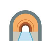 Dynamic Tunnel Icon for Roadworks vector