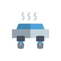 Dynamic Vehicle Exhaust Icon for Pollution Control vector