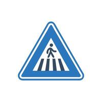 Creative Zebra Crossing Icon for Safe Walking vector