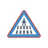 Dynamic Zebra Crossing Icon for Traffic Control vector
