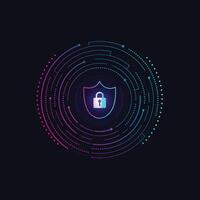 Premium security cyber digital concept. Abstract technology background vector
