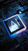 Computer Microchip with AI - Artificial Intelligence Letters video