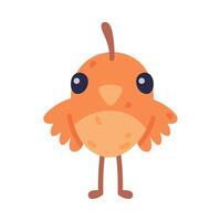 Little Nestling of Quail Bird with Crest and Feathers Illustration vector