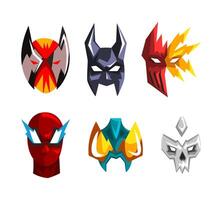 Superhero and Bad Mask Worn on Face by Fairy Character Set vector