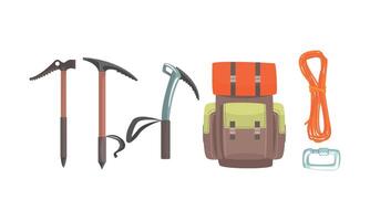 Climbing tools. illustration on a white background. vector
