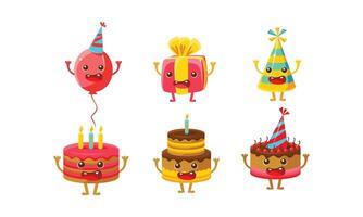 Humanized attributes for the holiday. illustration on a white background. vector