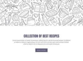 Template for a collection of the best recipes. illustration on a white background. vector