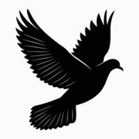 Pigeon Silhouette for Logo Design vector