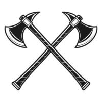 Rustic Crossed Axes Illustration vector