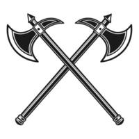 Blacksmith Tools Crossed Axes vector