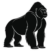 Silhouette of a Gorilla vector