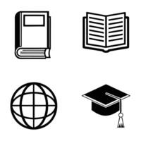 Simple Icons Collection for Learning and Study vector