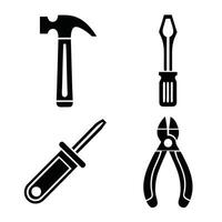 Tools Icon Set for Crafting and Repairing vector