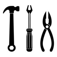 Set of Handy Tools Icons for DIY Projects vector