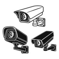Security Surveillance System Icons Collection vector