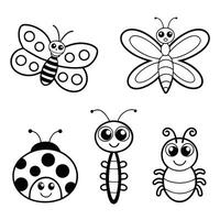 Fun and Engaging Bug Dot-to-Dot Coloring Sheet vector