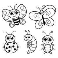 Learning Through Play Bug Themed Dot-to-Dot Puzzles vector
