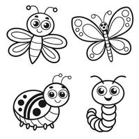 Educational Cartoon Bug Connect-the-Dots Page vector
