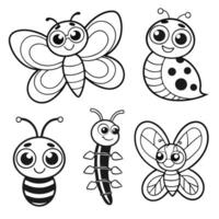 Interactive Bug Dot-to-Dot Learning Activity Page vector