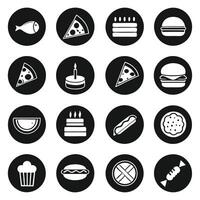 Compact Food Web Glyph Icons for Design vector