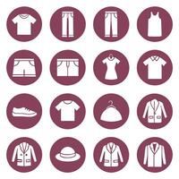 Wardrobe Basics Icon Collection T-Shirts to Hats vector
