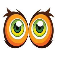 Bight and Playful Cartoon Eyes with ra Happy Expression vector