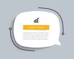 Infographic with bubble speech template design. vector