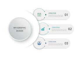 3 data infographics tab layout template. Illustration business abstract background. vector