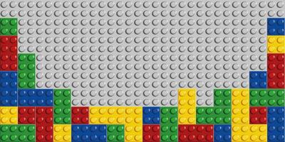toy brick blocks game wall with a gray background vector