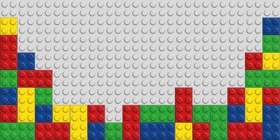 a toy block brick wall with a space for your text vector