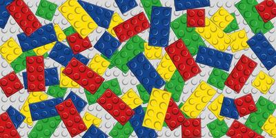 a colorful pattern of toy block bricks on a white background vector