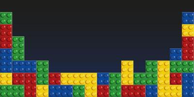 a screen shot of a colorful toy brick blocks game vector
