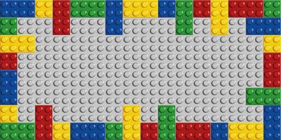 toy brick blocks game frame with colorful blocks on a white background vector
