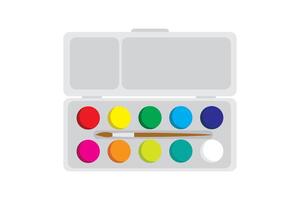 A set of watercolors. Children's creativity. Object isolated on white background. vector
